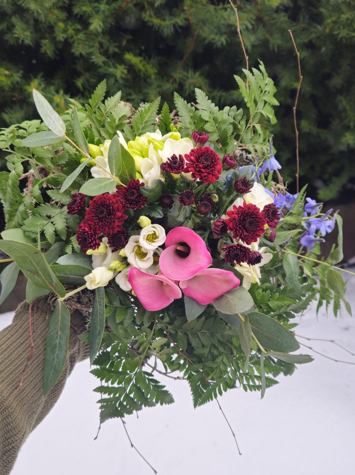 Bukett i surrad konstruktion